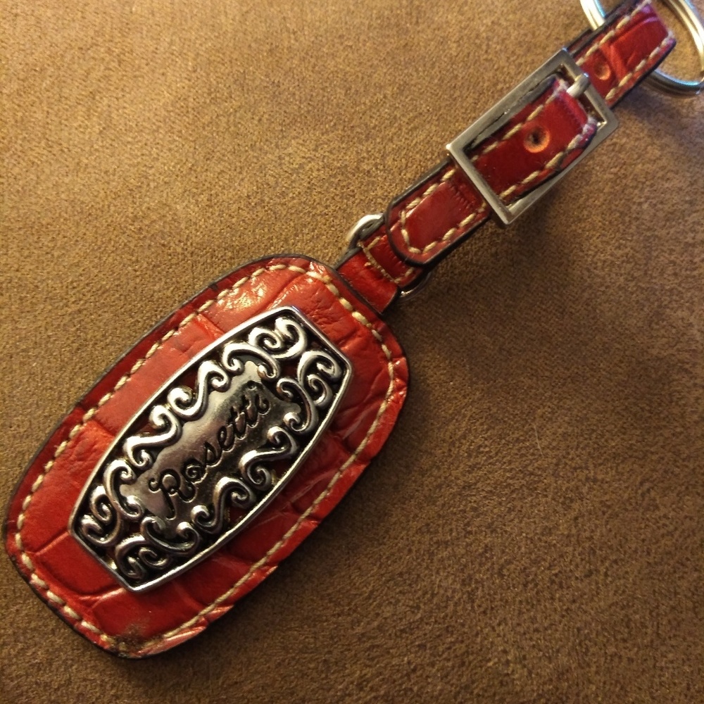NWOT Rosetti Red Leather Key Chain
